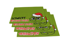 Laden Sie das Bild in den Galerie-Viewer, KAMACA 4er Set Tischsets/Platzsets Platzmatten GRÜN abwaschbar & rutschfest Eyecatcher Winter Advent Weihnachten Größe 30x45 cm (4er Set Filz Weihnachts - Muffel)