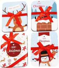 Laden Sie das Bild in den Galerie-Viewer, 4KAMACA 4er Set Geschenkschachtel für Geldgeschenke kleine Geschenke Präsente Geschenkverpackung Geld Gutschein Weihnachten (4er Set Metall Geschenkdose)