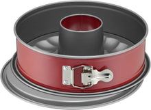 Laden Sie das Bild in den Galerie-Viewer, Original Kaiser Classic Plus Springform 26 cm, Kuchenform mit Flach- und Rohrboden, 2 Böden, runde Backform, auslaufsicher, antihaftbeschichtet, rot