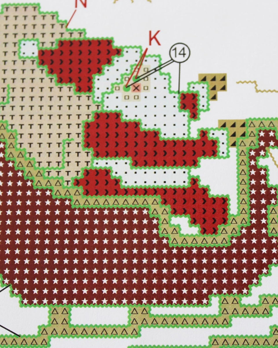 Kreuzstich-Set 'Dame Mit Fächer' - 54x54 Cm, 300x300 Stiche, 14 Count Aida