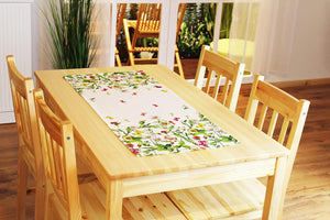 Tischläufer 40x90 WIESENBLUMEN hochwertiges Druck-Motiv mit Blumen Frühling