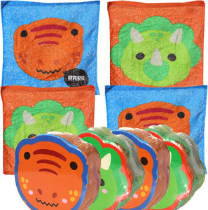 4er Set Magisches Handtuch BABY - DINOS für Kinder Zauberhandtuch Mitgebsel Geschenkidee Kindergeburtstag Geschenk Reisen
