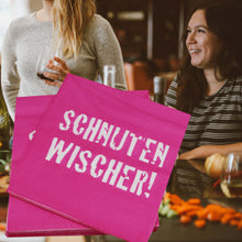 Laden Sie das Bild in den Galerie-Viewer, KAMACA 80 Servietten Papierservietten mit Spruch „Schnuten - Wischer&quot; stillvolle Tischdeko Feier Fest Weihnachten
