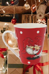 KAMACA Kaffeebecher Becher Tasse Weihnachtstasse für einen lieben Menschen tolles Geschenk Kollegen Büro Alltag Winter Weihnachten (Verliebte Wichtel)