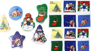 6 er Set Magische Handtücher SANTA & FRIENDS Weihnachten Adventskalender Mitgebsel Mitbringsel