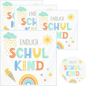 6er Set Magisches Handtuch SCHULANFANG für Kinder Zauberhandtuch Mitgebsel Geschenkidee Kindergeburtstag Geschenk Einschulung