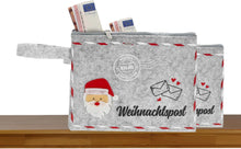 Laden Sie das Bild in den Galerie-Viewer, KAMACA 2er Set Geschenkbeutel für Geldgeschenke kleine Geschenke Präsente Geschenkverpackung Geld Gutschein Weihnachten (2er Set Filz Tasche Weihnachtspost)
