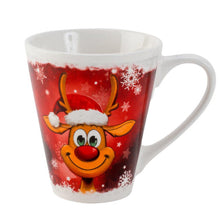 Laden Sie das Bild in den Galerie-Viewer, KAMACA Kaffeebecher Becher Tasse Weihnachtstasse für einen lieben Menschen tolles Geschenk Kollegen Büro Alltag Winter Weihnachten (Lustiges Rentier)
