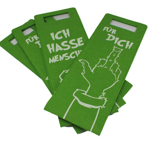 4er Set Flaschentaschen Wein aus Filz Geschenktasche für Weinflaschen mit lustigem Spruch Geschenkverpackung Wein Geschenktasche für Weinflaschen (4er Set Filz Weihnachts-Muffel)