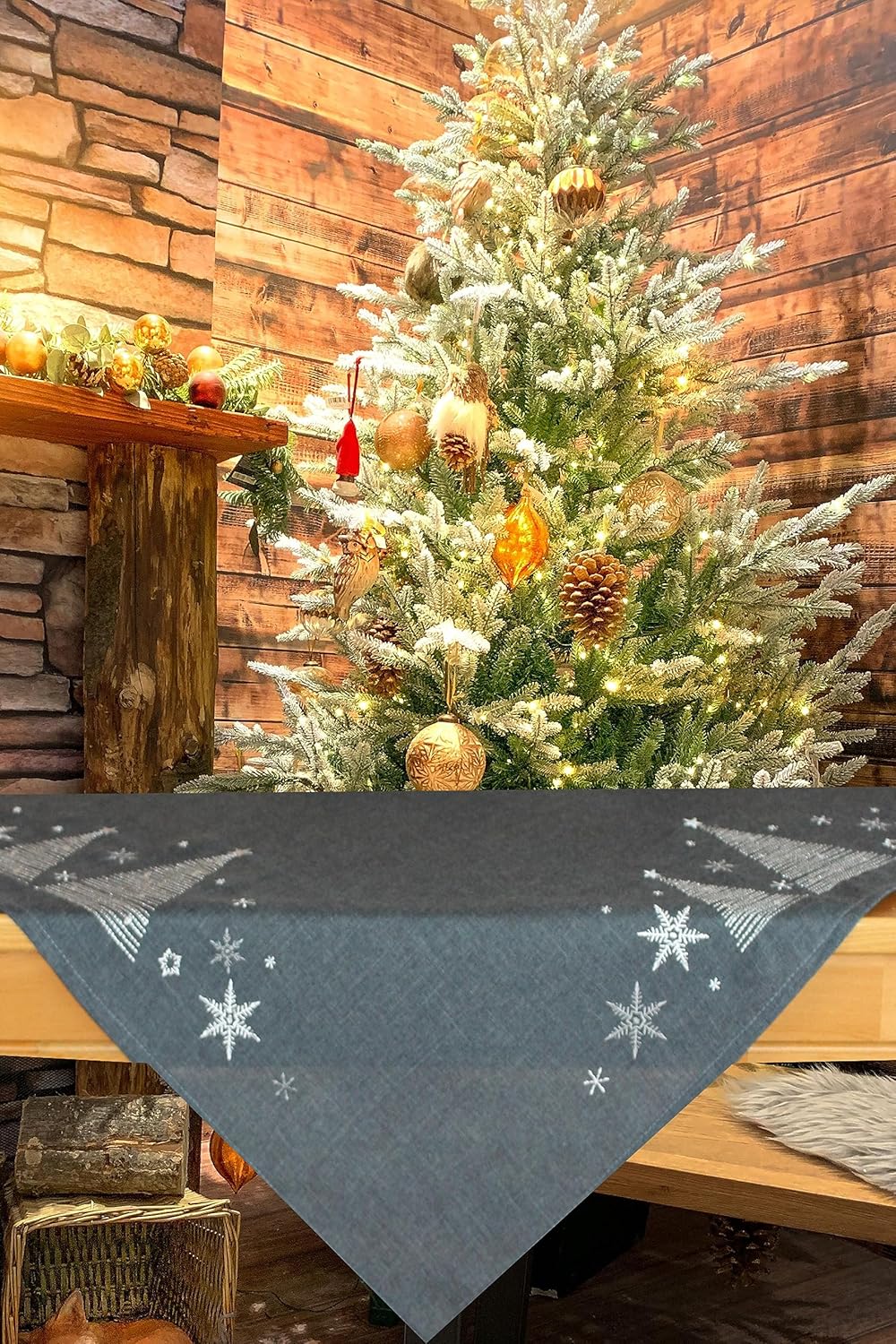 KAMACA Tischläufer 40x90 Cm – Mit Sternen-Motiv, Weihnachtlich, Maschinenwaschbar, Hochwertig