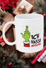 Laden Sie das Bild in den Galerie-Viewer, KAMACA Kaffeebecher Becher Lustige Tasse Weihnachts - Muffel Sarkasmus witzig tolles Geschenk lieben Menschen Kollegen Büro Weihnachten (Ich hasse Menschen)
