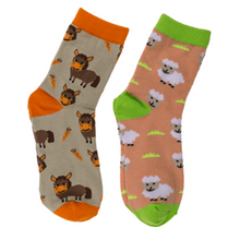 Laden Sie das Bild in den Galerie-Viewer, KAMACA 6er Set Paar Magische Socken für Kinder Kindersocken mit Baumwolle Party Mitgebsel Kindergeburtstag Magic Socks (6er Set Kindersocken Farmtiere)
