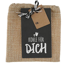 Laden Sie das Bild in den Galerie-Viewer, KAMACA 3er Set Geldgeschenkverpackung mit Sprüchen für Geldgeschenke kleine Geschenke Geschenkverpackung Geld Gutschein Geburtstag (3er Set Jutebeutel Kohle)
