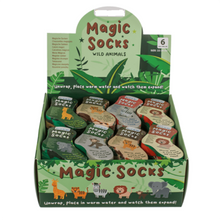 Laden Sie das Bild in den Galerie-Viewer, KAMACA 6er Set Paar Magische Socken für Kinder Kindersocken mit Baumwolle Party Mitgebsel Kindergeburtstag Magic Socks (6er Set Kindersocken Wildtiere)
