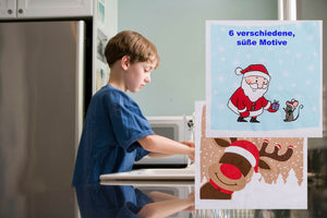 KAMACA 6er Set Magische Handtücher Zauberhandtuch aus Baumwolle Party Mitgebsel Weihnachten Adventskalender (6er Set Weihnachten)