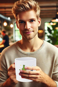 KAMACA Kaffeebecher Becher Lustige Tasse Weihnachts - Muffel Sarkasmus witzig tolles Geschenk lieben Menschen Kollegen Büro Weihnachten (Ich hasse Menschen)