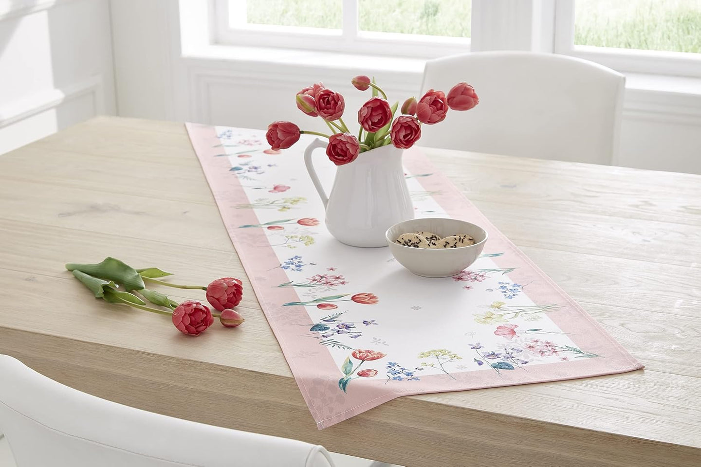 Tischläufer BLUMENWIESE 40x150 cm hochwertiges Druck-Motiv Eyecatcher in Frühling Sommer