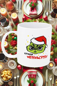 KAMACA Kaffeebecher Becher Lustige Tasse Weihnachts - Muffel Sarkasmus witziges Geschenk lieben Menschen Kollegen Büro Alltag (Ich hasse Weihnachten)