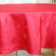 Laden Sie das Bild in den Galerie-Viewer, Lotus Effekt Tischdecke MAGIC STARS 160 cm rund in rot mit Sternen Motiv FLECKSCHUTZ Winter Weihnachten
