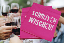 Laden Sie das Bild in den Galerie-Viewer, KAMACA 80 Servietten Papierservietten mit Spruch „Schnuten - Wischer&quot; stillvolle Tischdeko Feier Fest Weihnachten
