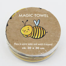 Laden Sie das Bild in den Galerie-Viewer, 4er Set Magisches Handtuch BIENEN für Kinder Zauberhandtuch Mitgebsel Geschenkidee Kindergeburtstag Geschenk Reisen
