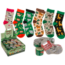 Laden Sie das Bild in den Galerie-Viewer, KAMACA 6er Set Paar Magische Socken für Kinder Kindersocken mit Baumwolle Party Mitgebsel Kindergeburtstag Magic Socks (6er Set Kindersocken Wildtiere)
