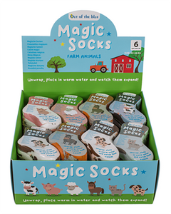 KAMACA 6er Set Paar Magische Socken für Kinder Kindersocken mit Baumwolle Party Mitgebsel Kindergeburtstag Magic Socks (6er Set Kindersocken Farmtiere)