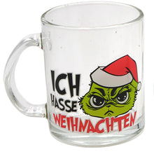 Laden Sie das Bild in den Galerie-Viewer, KAMACA 4er Set Trinkgläser mit Henkel Glaskrug 350 ml mit Spruch Sarkasmus witzig tolles Geschenk lieben Menschen Winter Weihnachten (4er Set Trinkglas Festtags - Muffel)
