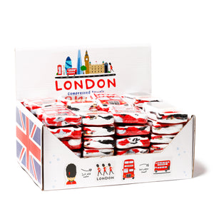 4er Set Magisches Handtuch LONDON für Kinder Zauberhandtuch Mitgebsel Geschenkidee Kindergeburtstag Geschenk Reisen