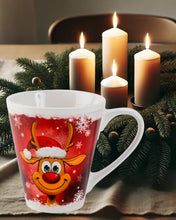 Laden Sie das Bild in den Galerie-Viewer, KAMACA Kaffeebecher Becher Tasse Weihnachtstasse für einen lieben Menschen tolles Geschenk Kollegen Büro Alltag Winter Weihnachten (Lustiges Rentier)
