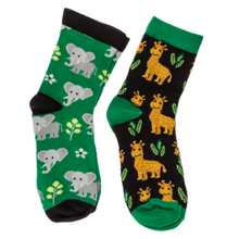 Laden Sie das Bild in den Galerie-Viewer, KAMACA 6er Set Paar Magische Socken für Kinder Kindersocken mit Baumwolle Party Mitgebsel Kindergeburtstag Magic Socks (6er Set Kindersocken Wildtiere)
