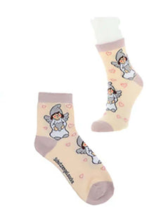 KAMACA 4er Set Paar Magische Socken Größe 36-40 mit Baumwolle Party Mitgebsel Geburtstag Magic Socks (4er Set Socken Schutzengel)