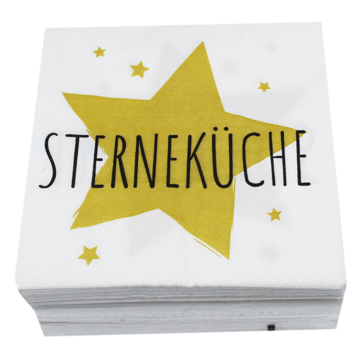 KAMACA 80 Servietten Papierservietten mit Spruch „Sterneküche