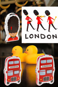 4er Set Magisches Handtuch LONDON für Kinder Zauberhandtuch Mitgebsel Geschenkidee Kindergeburtstag Geschenk Reisen