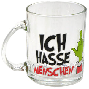 KAMACA 4er Set Trinkgläser mit Henkel Glaskrug 350 ml mit Spruch Sarkasmus witzig tolles Geschenk lieben Menschen Winter Weihnachten (4er Set Trinkglas Festtags - Muffel)