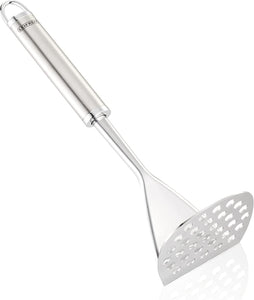 Leifheit Kartoffelstampfer 31 cm Sterling-Serie, Kartoffelpresse aus rostfreiem Edelstahl, im hochwertigen Design, potato masher, mit ovalem Griff und praktischer Aufhängeöse