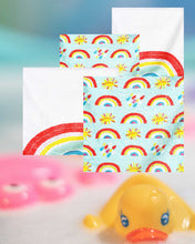 Laden Sie das Bild in den Galerie-Viewer, 4er Set Magisches Handtuch RAINBOW für Kinder Zauberhandtuch Mitgebsel Geschenkidee Kindergeburtstag Geschenk Reisen
