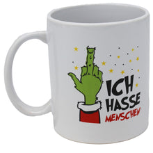 Laden Sie das Bild in den Galerie-Viewer, KAMACA Kaffeebecher Becher Lustige Tasse Weihnachts - Muffel Sarkasmus witzig tolles Geschenk lieben Menschen Kollegen Büro Weihnachten (Ich hasse Menschen)
