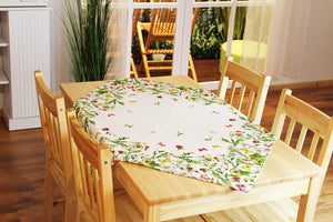 Tischdecke 85x85 WIESENBLUMEN hochwertiges Druck-Motiv mit Blumen Frühling