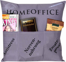 Laden Sie das Bild in den Galerie-Viewer, Dekokissen HOMEOFFICE Kissen mit 3 Taschen zum selber Befüllen Größe 43x43 cm tolles Geschenk für einen lieben Menschen
