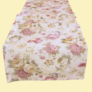 Tischläufer ROMANTIC ROSES 40x150 cm creme rose mit Baumwolle Markenqualität