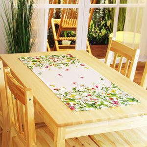 Tischläufer 40x90 WIESENBLUMEN hochwertiges Druck-Motiv mit Blumen Frühling