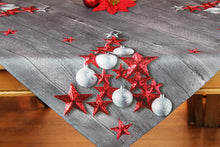 Laden Sie das Bild in den Galerie-Viewer, Tischdecke 80x80 cm RED STARS hochwertiges Druck-Motiv mit weihnachtlichen Motiven mit LOTUS EFFEKT FLECKSCHUTZ ein Schmuckstück zu Winter Advent Weihnachten
