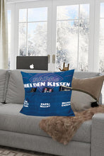 Laden Sie das Bild in den Galerie-Viewer, Originelles Dekokissen PAPAS HELDENKISSEN Kissen mit 3 Taschen zum selber Befüllen Größe 43x43 cm tolles Geschenk für ein gelungen Sofaabend Filmabend Öko Tex
