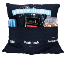 Laden Sie das Bild in den Galerie-Viewer, Originelles Dekokissen GAMERKISSEN Kissen mit 3 Taschen zum selber Befüllen Größe 43x43 cm tolles Geschenk für ein gelungen Sofaabend Filmabend Öko Tex
