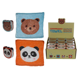 4 er Set Magisches Handtuch BÄREN / BEARS  für Kinder Zauberhandtuch Mitgebsel Geschenkidee Kindergeburtstag Geschenk Reisen